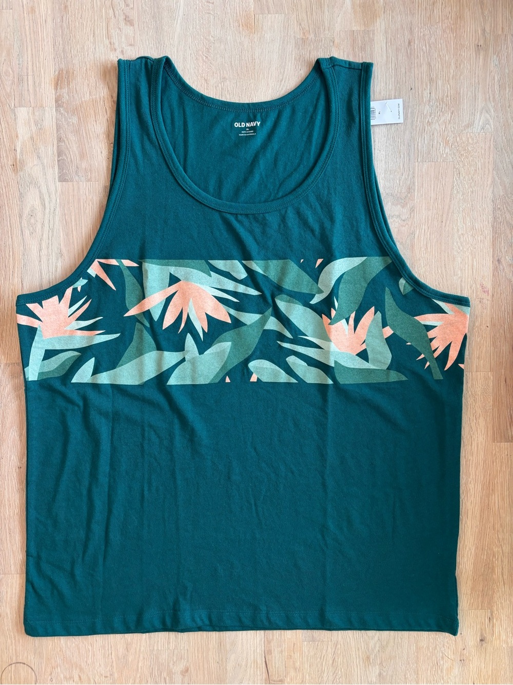 NWT Old Navy Soft-Washed Tropical Tank | Agave Green | Size XL | New - Picture 2 of 3